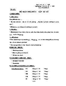 Giáo án Giáo dục công dân 7 - Tiết 32: Bộ máy nhà nước cấp cơ sở