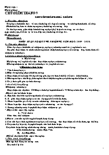 Giáo án Hoạt động ngoài giờ lên lớp 7 - Chủ điểm tháng 9: Truyền thống nhà trường