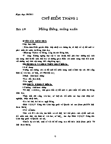 Giáo án Hoạt động ngoài giờ lên lớp lớp 7 - Tiết 19: Mừng Đảng, mừng xuân