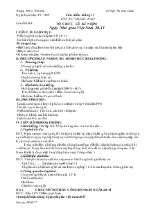 Giáo án Hoạt động ngoài giờ lên lớp lớp 7 - Trường THCS Trần Phú - Chủ điểm tháng 11: Tôn sư trọng đạo - Chủ đề 3, 4: Tổ chức lễ kỉ niệm ngày nhà giáo Việt Nam 20 -11