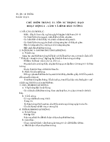 Giáo án hoạt động ngoài giờ lên lớp - Tuần 14 - Tiết 6: Chủ điềm tháng 11: Tôn sư trọng đạo - Hoạt động 2: Làm và bình báo tường