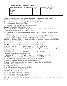 Kiểm tra chương trình rèn luyện đội viên – Hạng II - Lớp 7