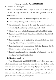 Phương pháp đánh giá hoạt động ngoài Giáo dục giờ lên lớp