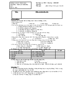 Thi kiểm tra Học kì II môn Giáo dục công dân – Năm học: 2008 - 2009 - Trường THCS An Khương