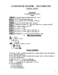 10 Chuyên đề bồi dưỡng học sinh giỏi lớp 4 - Lớp 5