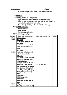 Bài dạy Khoa học 4 bài 26: Nước