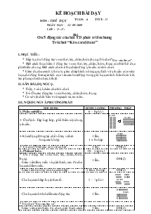 Bài dạy Thể dục 2 bài 11: Ôn 5 động tác của bài TD phát triển chung, Trò chơi “Kéo cưa lừa xẻ”