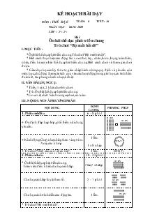 Bài dạy Thể dục 2 bài 16: Ôn bài thể dục phát triển chung, Trò chơi “Bịt mắt bắt dê”