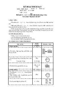 Bài dạy Thể dục 2 bài 26: Điểm số 1 – 2, 1 – 2 theo đội hình vòng tròn, Trò chơi “Bịt mắt bắt dê”