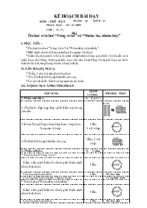 Bài dạy Thể dục 2 bài 31: Ôn hai trò chơi “Vòng tròn” và “Nhóm ba, nhóm bảy”