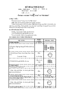 Bài dạy Thể dục 2 bài 34: Ôn hai trò chơi “Vòng tròn” và “Bỏ khăn”