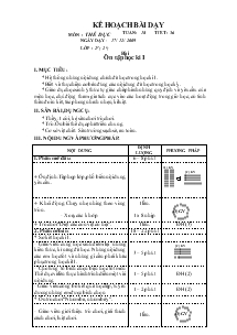 Bài dạy Thể dục 2 bài 36: Ôn tập học kì I