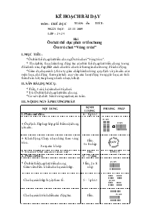 Bài dạy Thể dục 2: Ôn bài thể dục phát triển chung, Ôn trò chơi “Vòng tròn”