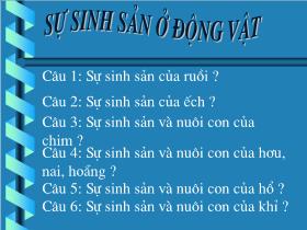 Bài giảng Sự sinh sản ở động vật