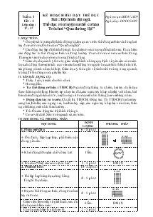 Bài soạn Thể dục 1 bài 8: Đội hình đội ngũ, Thể dục rèn luyện tư thế cơ bản, Trò chơi “Qua đường lội”