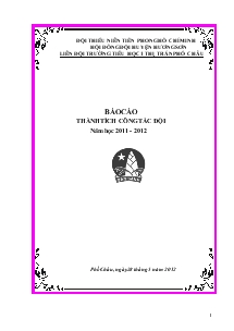 Báo cáo thành tích công tác đội năm học 2011 - 2012