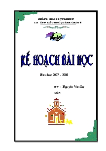 Bìa Kế hoạch bài học