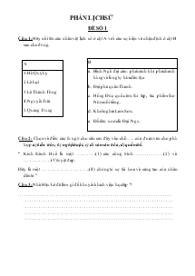 Đề cương Lịch sử - Địa lý 4 học kì II