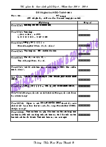 Đề giao lưu học sinh giỏi lớp 4 . Năm học 2013 - 2014