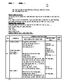 Giáo án Âm nhạc 4 - Ôn tập 2 bài hát: Em yêu hòa bình,bạn ơi lắng nghe, Ôn tập đọc nhạc số 1