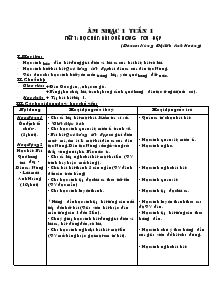 Giáo án Âm nhạc 4 - Tuần 1