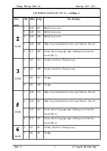 Giáo án bộ môn lớp 4 tuần 11