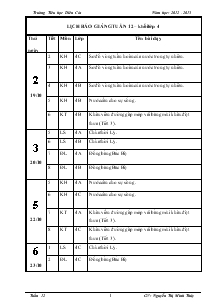 Giáo án bộ môn lớp 4 tuần 12