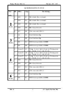 Giáo án bộ môn lớp 4 tuần 14