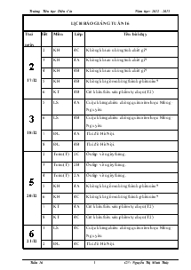 Giáo án bộ môn lớp 4 tuần 16