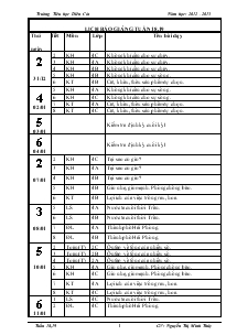 Giáo án bộ môn lớp 4 tuần 18, 19