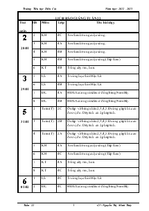 Giáo án bộ môn lớp 4 tuần thứ 22