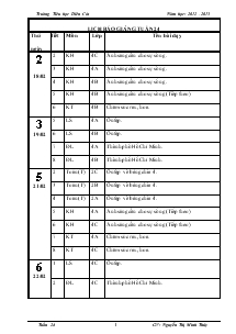 Giáo án bộ môn lớp 4 tuần thứ 24