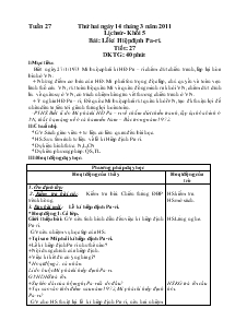 Giáo án bộ môn lớp 4 và 5 tuần 27