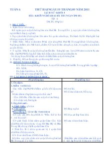 Giáo án bộ môn lớp 4 và 5 tuần 6