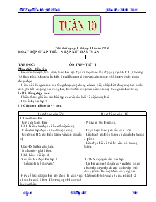 Giáo án các môn khối 4 - Trường Tiểu học Hải Vĩnh - Tuần 10