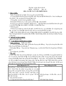 Giáo án các môn lớp 4 - Bài: Nước ta cuối thời Trần