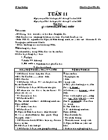 Giáo án các môn lớp 4 (chuẩn kiến thức kĩ năng) - Tuần 11