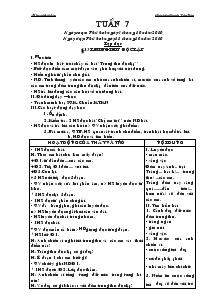 Giáo án các môn lớp 4 (chuẩn kiến thức kĩ năng) - Tuần 7