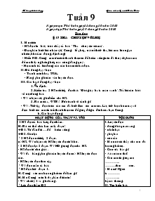 Giáo án các môn lớp 4 (chuẩn kiến thức kĩ năng) - Tuần 9