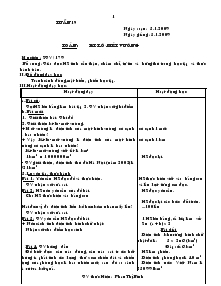 Giáo án Các môn lớp 4 – Năm 2009 - Tuần 19