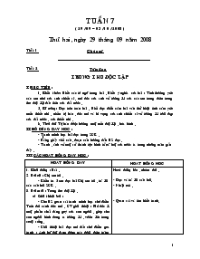 Giáo án Các môn lớp 4 - Năm 2009 - Tuần 7