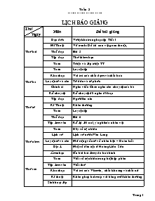 Giáo án Các môn lớp 4 – Trường tiểu học Lý Thường Kiệt - Tuần 3