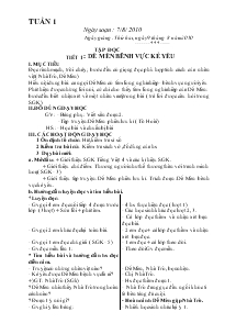 Giáo án các môn lớp 4 - Tuần 1