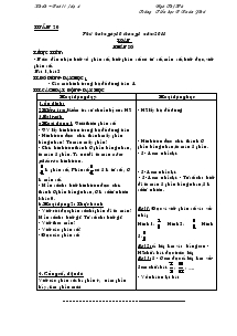 Giáo án các môn lớp 4 - Tuần 20 - Trường Tiểu học B Xuân Phú