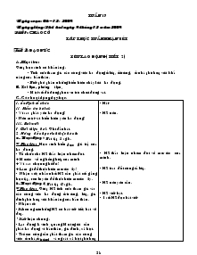 Giáo án chủ nhiệm lớp 4 tuần 17