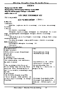 Giáo án chủ nhiệm lớp 4 tuần 30