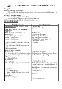 Giáo án Đạo đức 4 - Tuần 20 - Bài: Kính trọng biết ơn người lao động (tiết 2)