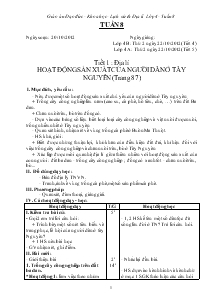 Giáo án Đạo đức - Khoa học - Lịch sử & Địa lí Lớp 4- Tuần 8