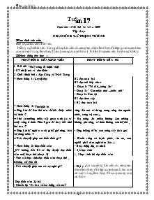 Giáo án dạy học lớp 5 tuần 17