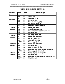 Giáo án dạy lớp 4 tuần t31